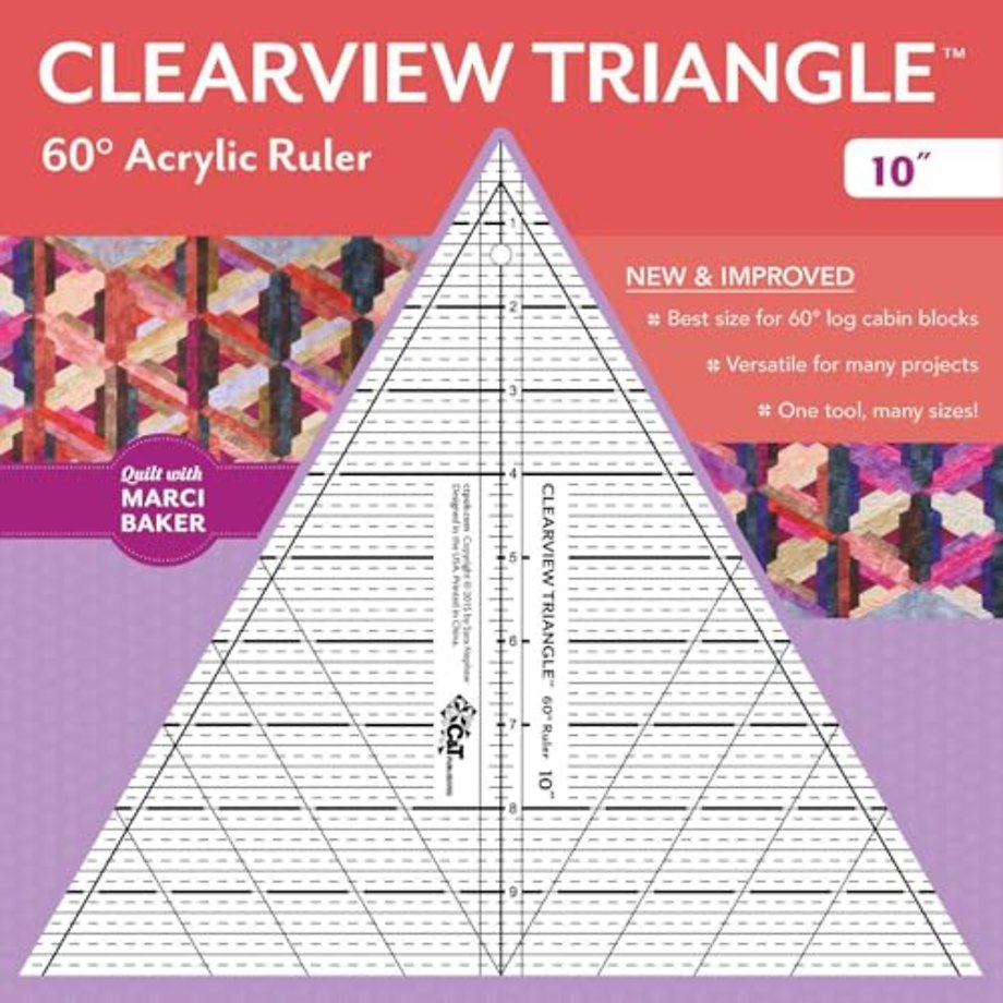 Clearview Triangle™ 60° Acrylic Ruler - 10"