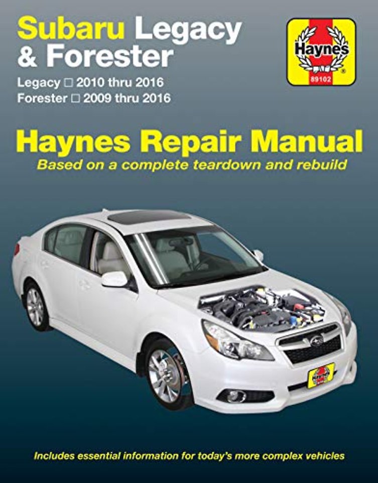 Subaru Legacy (10–16) & Forester (09–16) Haynes Repair Manual (USA)