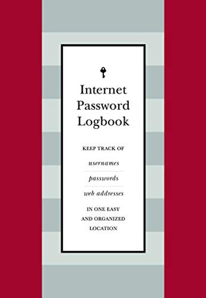 Internet Password Logbook (Red Leatherette)