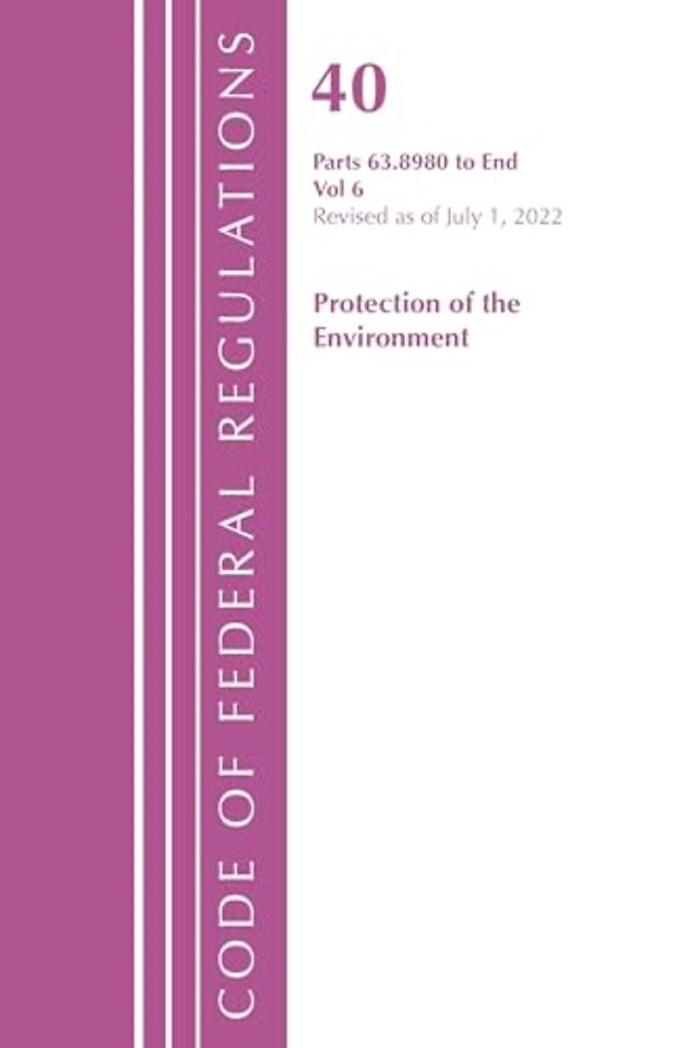 Code of Federal Regulations, Title 40 Protection of the Environment 63.8980-End, Revised as of July 1, 2022, Volume 6