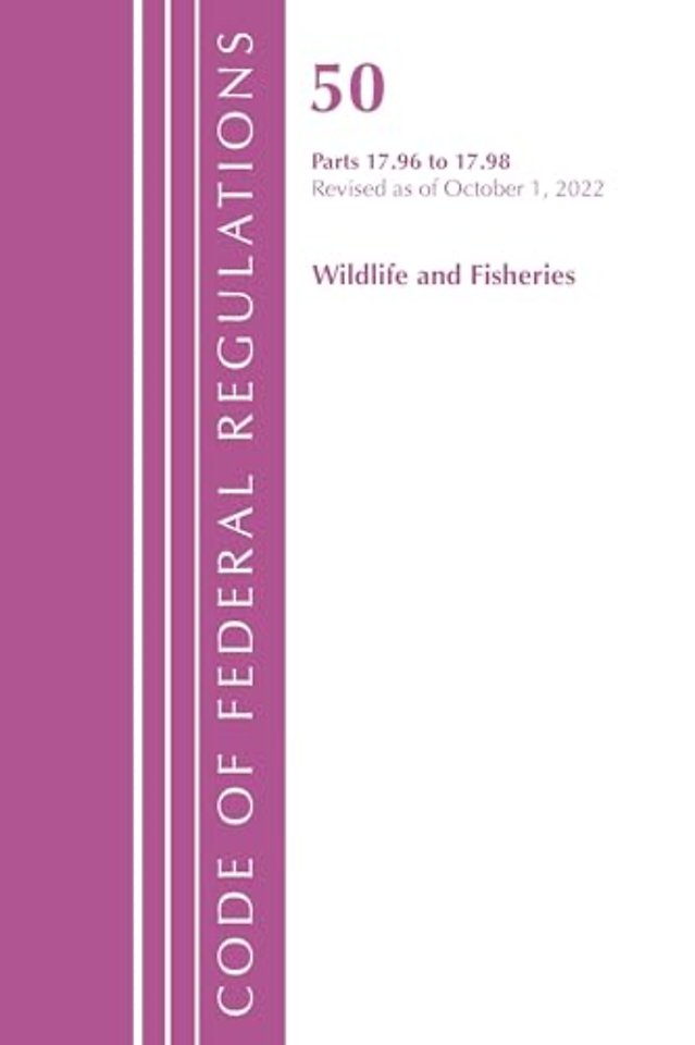 Code of Federal Regulations, Title 50 Wildlife and Fisheries 17.96-17.98, Revised as of October 1, 2022