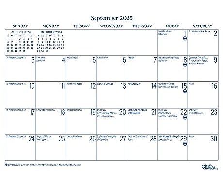 2025 Parish Wall Calendar