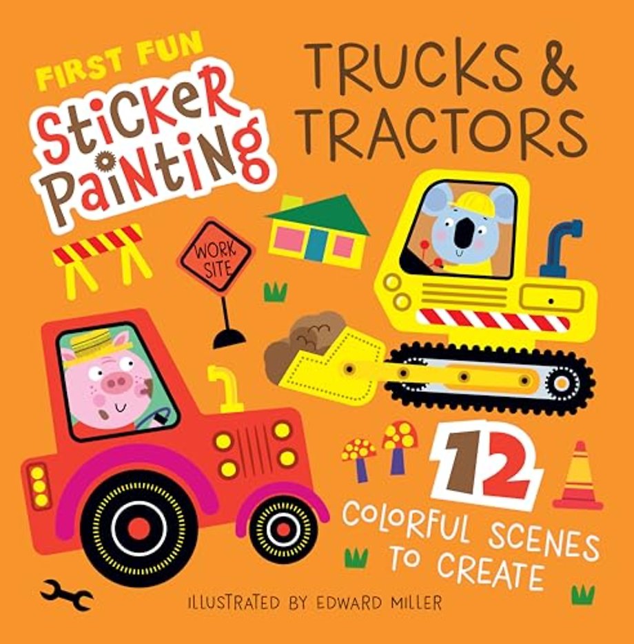 First Fun Sticker Painting: Trucks & Tractors