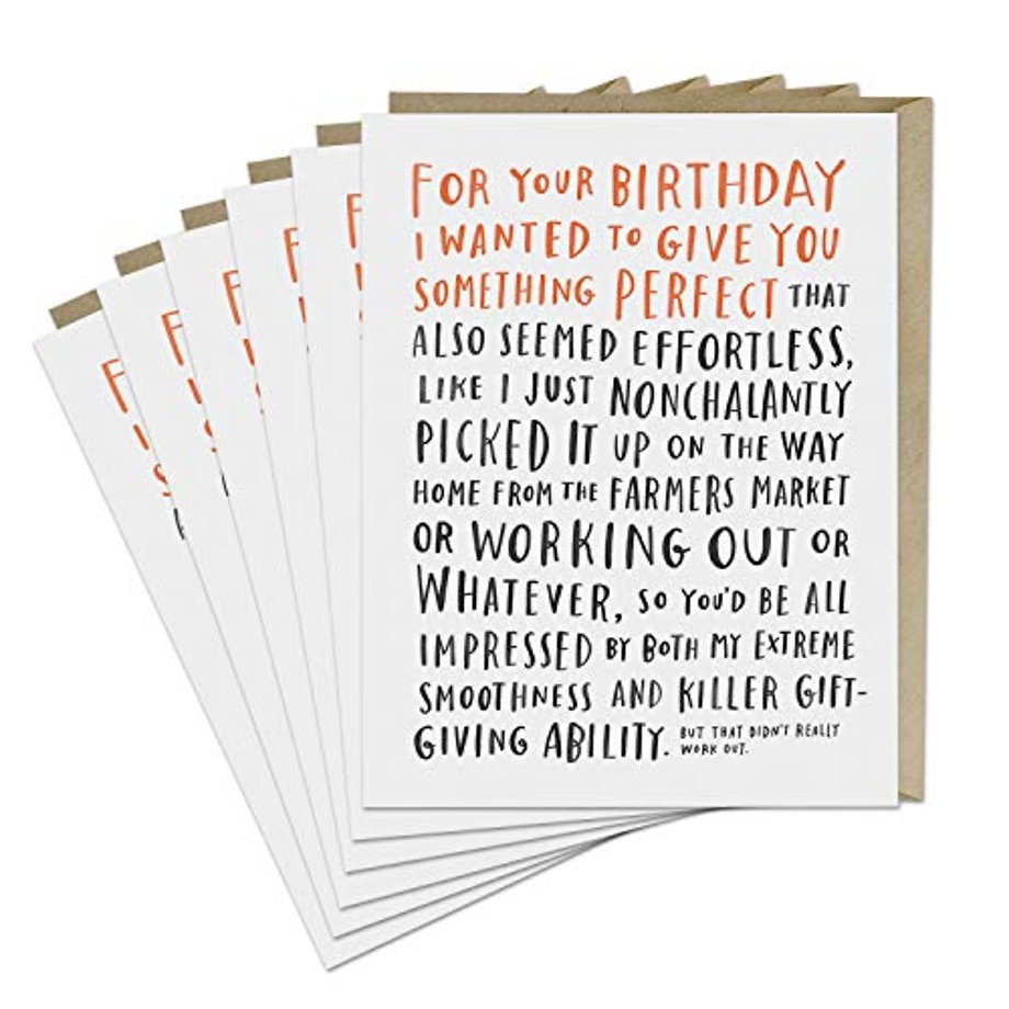 6-Pack Em & Friends Awkward Birthday Card