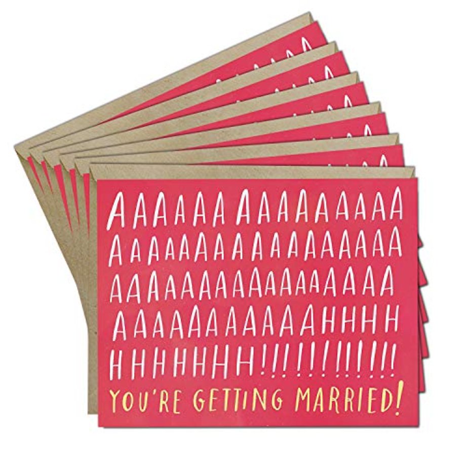 6-Pack Em & Friends You're Getting Married Card