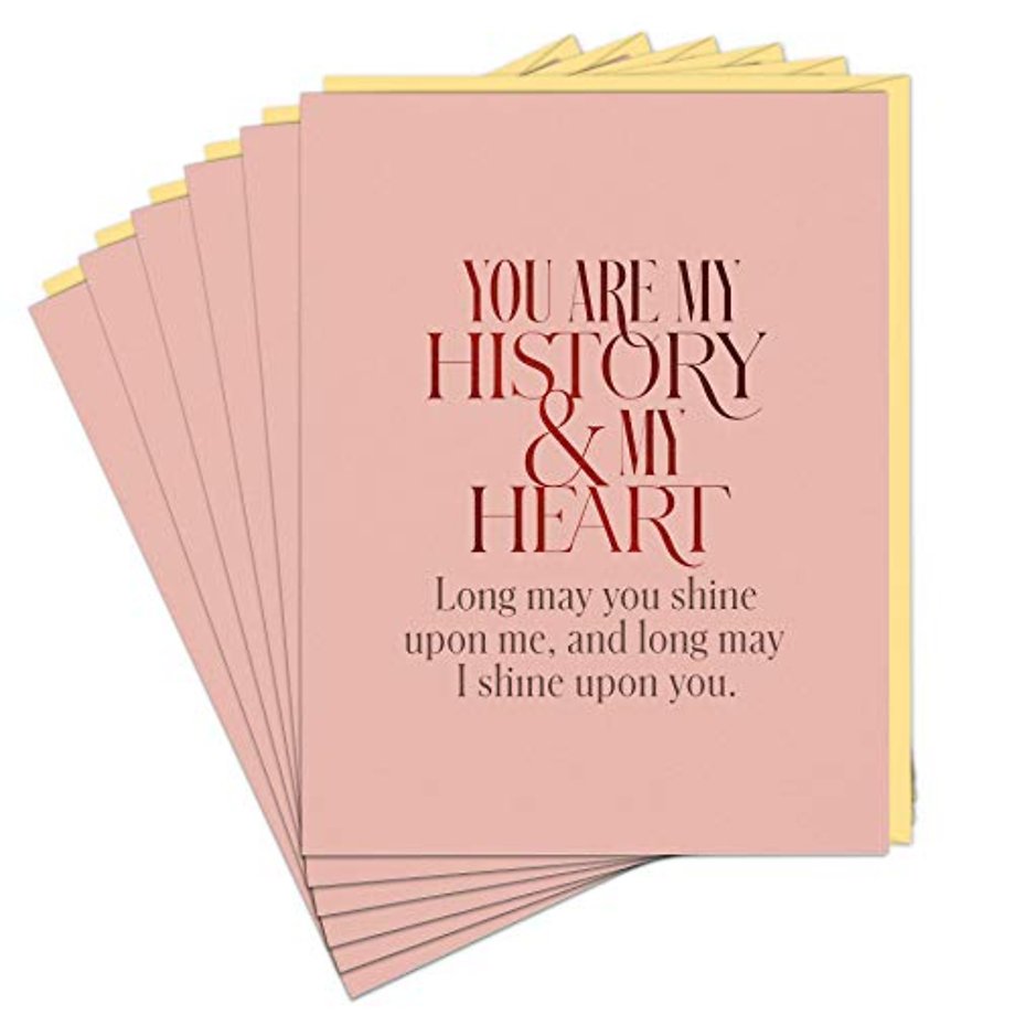6-Pack Elizabeth Gilbert You Are My History and My Heart Card