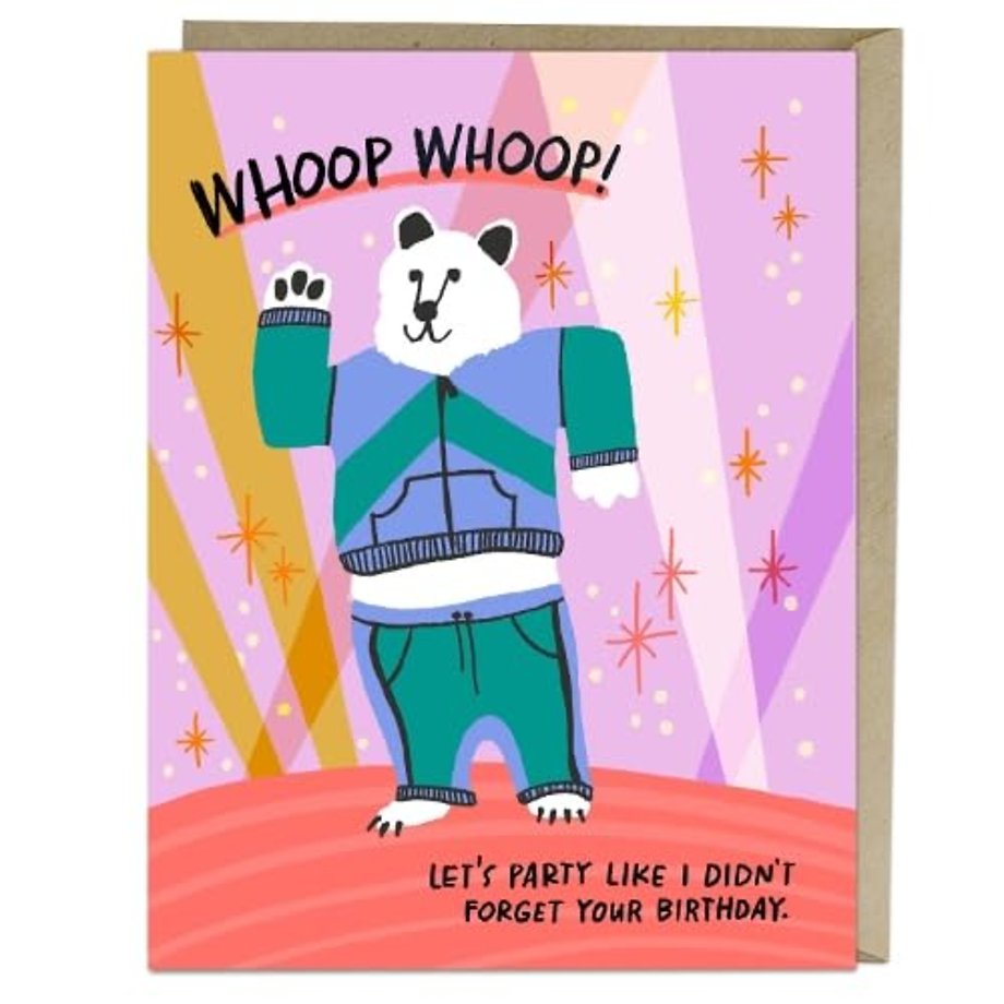 6-Pack Em & Friends Whoop Whoop Belated Birthday Card