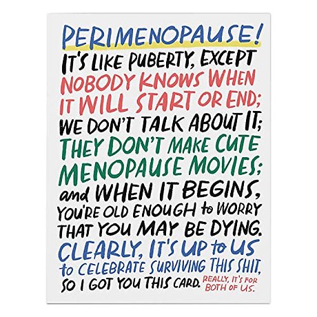 6-Pack Em & Friends It's Like Puberty Perimenopause Support Card