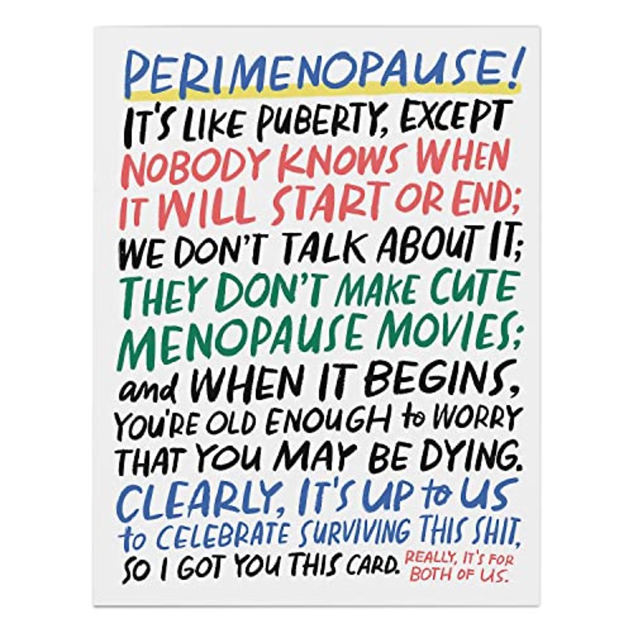 6-Pack Em & Friends It's Like Puberty Perimenopause Support Card