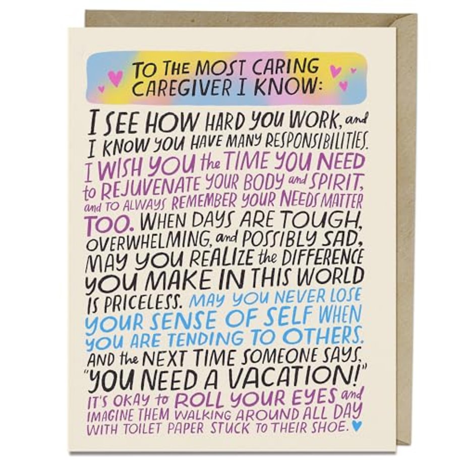 6-Pack Em & Friends Most Caring Caregiver Greeting Card