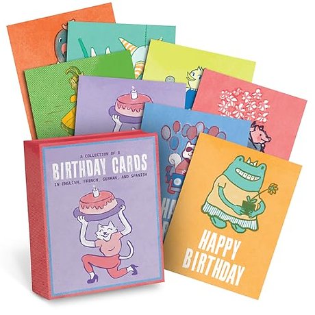 Em & Friends Birthday Around the World, Box of 8 Assorted