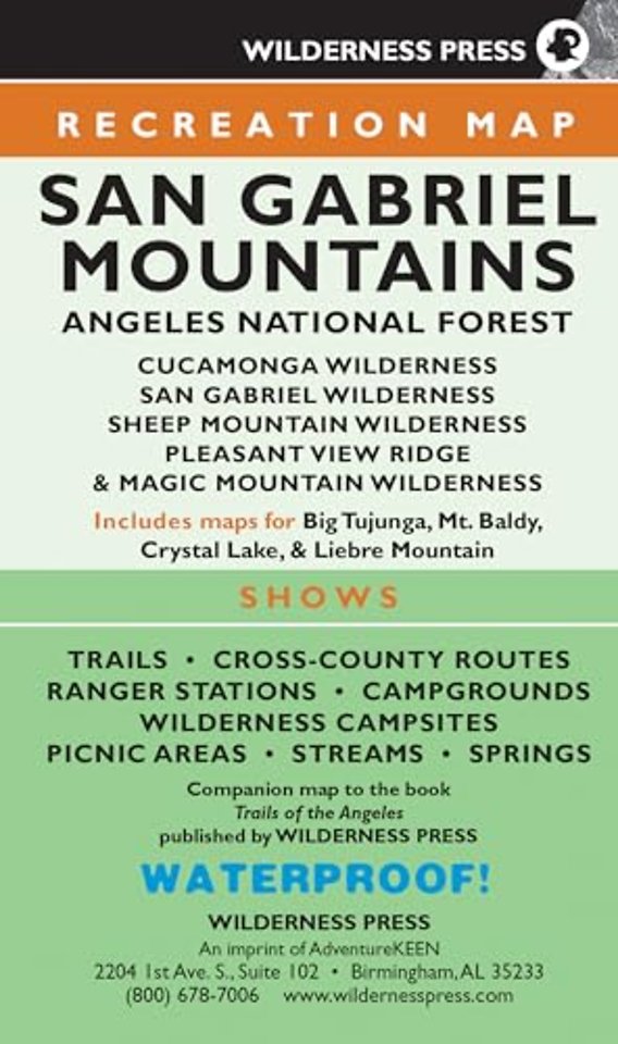 MAP San Gabriel Mountains