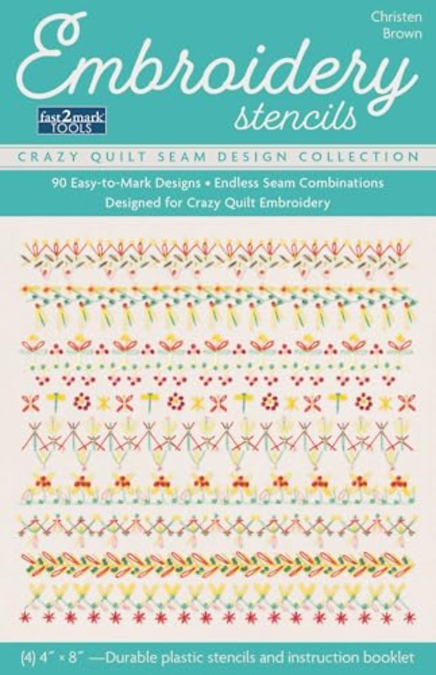 Embroidery Stencils, Crazy Quilt Seam Design Collection