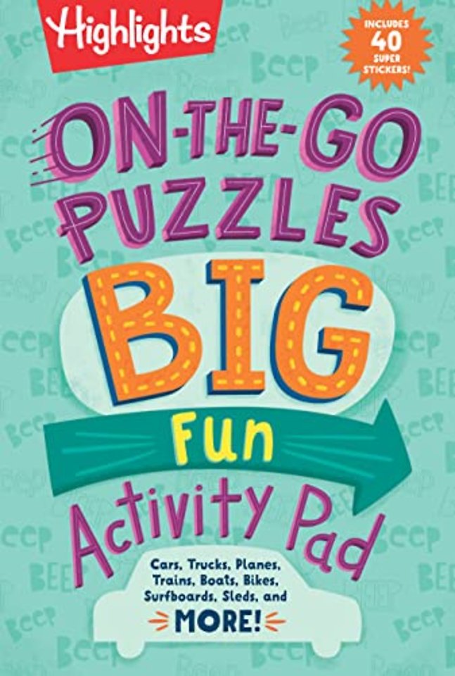 On–the–Go Puzzles Big Fun Activity Pad – Kids Travel Activity Pad with Over 90 Puzzles and 40 Stickers, Road Trip Games and Car Activities for A