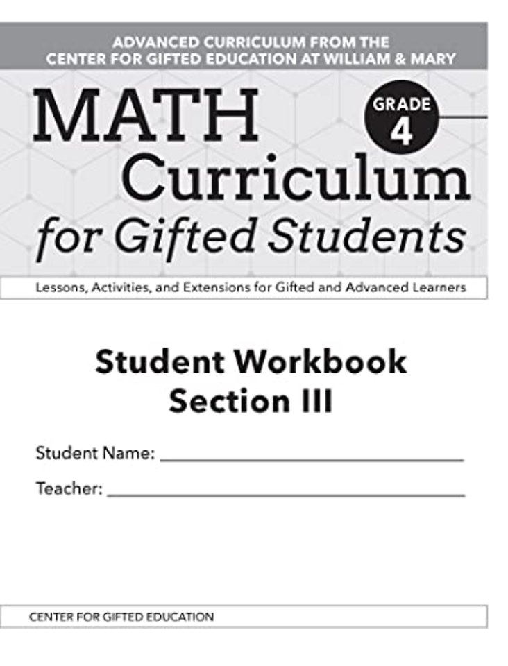 Math Curriculum for Gifted Students