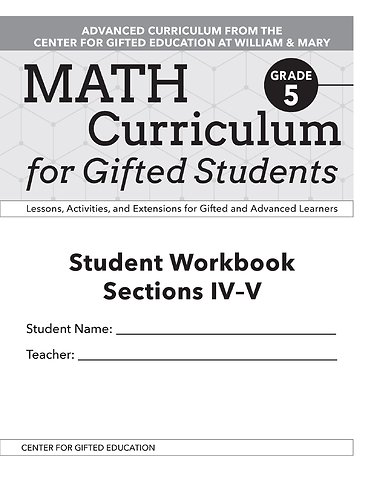 Math Curriculum for Gifted Students