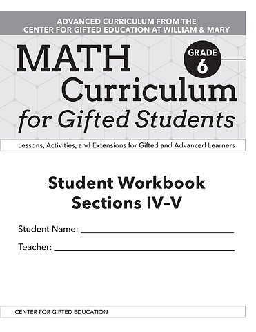 Math Curriculum for Gifted Students