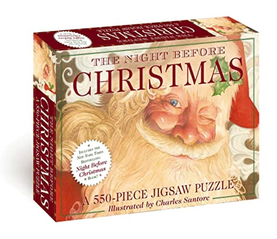 The Night Before Christmas: 550-Piece Jigsaw Puzzle and   Book