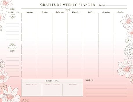 Gratitude Weekly Planner Notepad