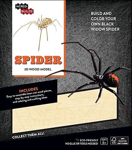 IncrediBuilds: Spider 3D Wood Model