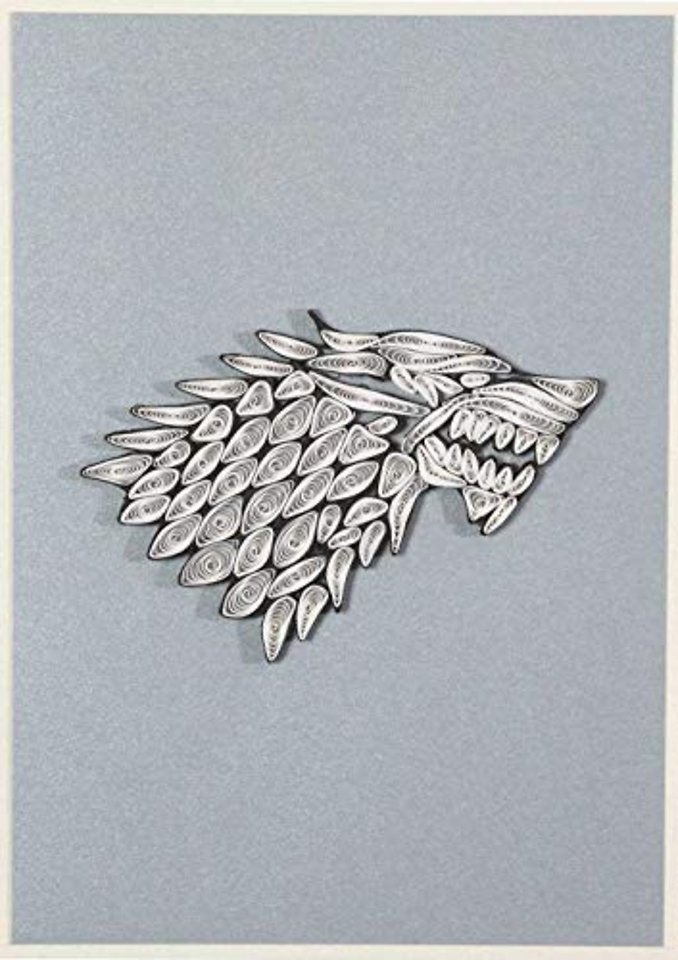 Game of Thrones: House Stark Quilled Card