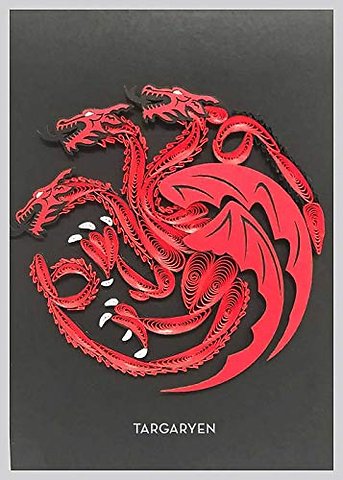 Game of Thrones: House Targaryen Quilled Card