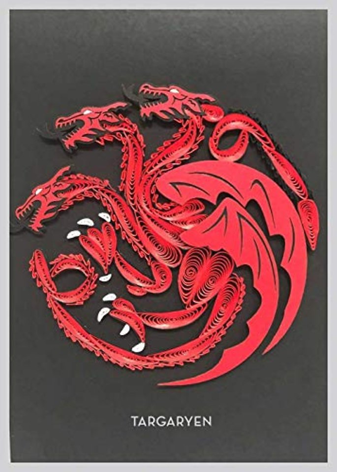 Game of Thrones: House Targaryen Quilled Card