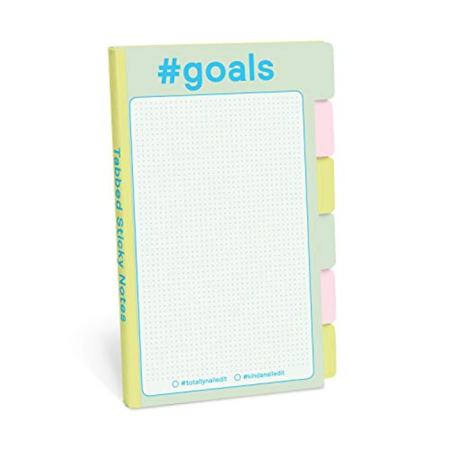 Knock Knock #Goals Tabbed Sticky Notes