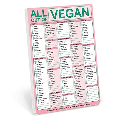 Knock Knock All Out Of Vegan (with magnet) Classic Pad (Pastel Version)