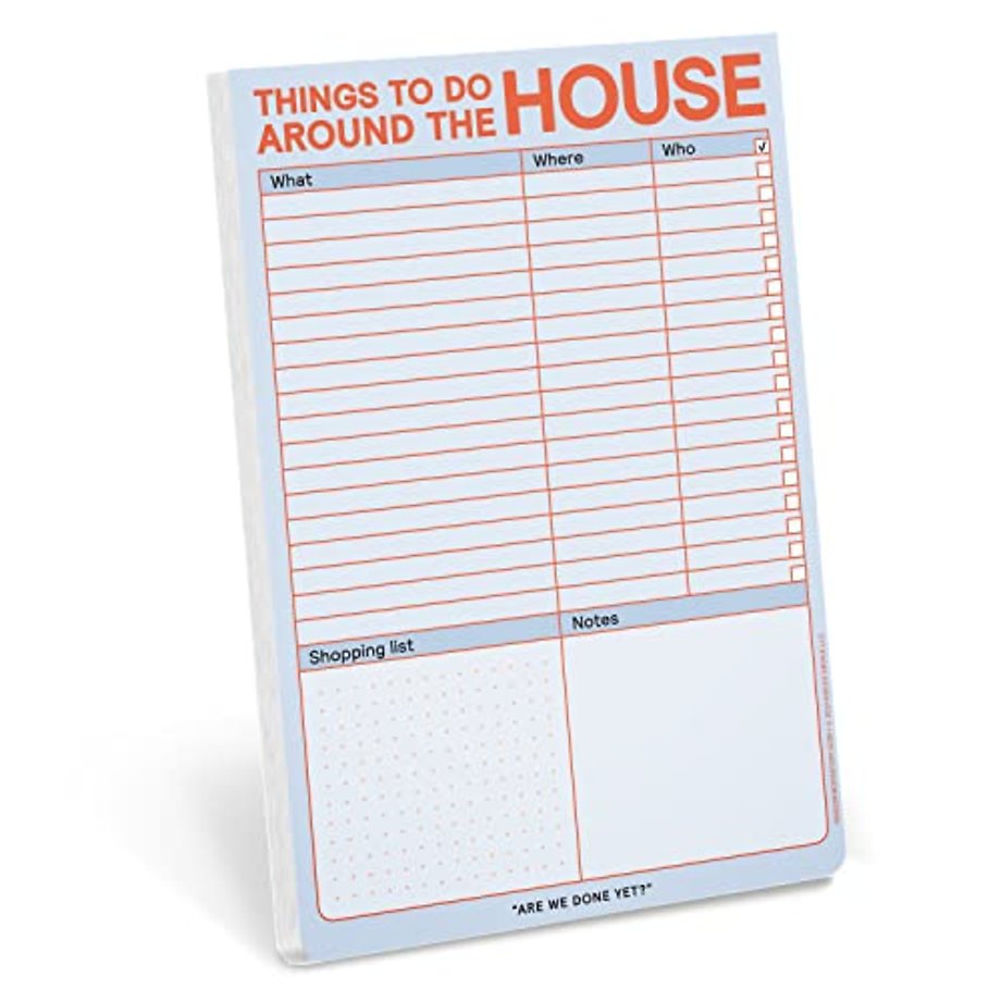 Knock Knock Things To Do Around the House (with magnet) Classic Pad (Pastel Version)