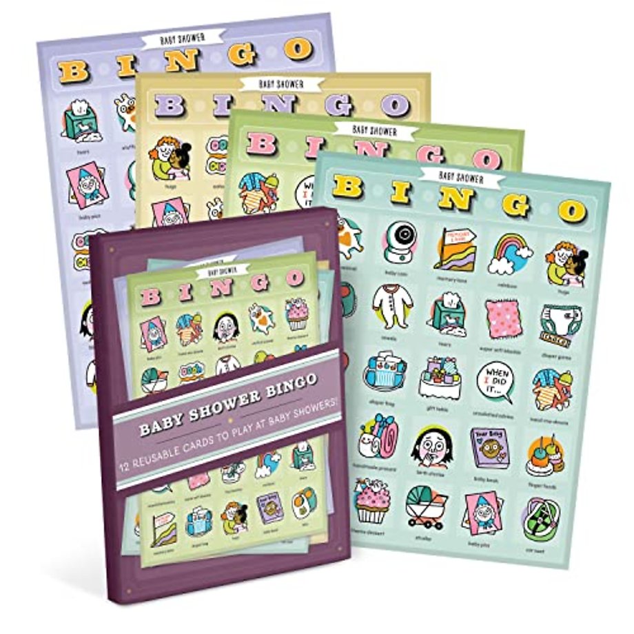 Knock Knock Baby Shower Bingo, 12 Reusable Cards for WFH Calls