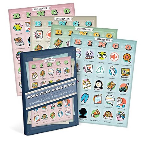 Knock Knock Work-from-Home Bingo, 12 Reusable Cards to Play on Road Trips