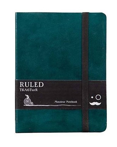 Monsieur Notebook - Real Leather A6 Turquoise Plain