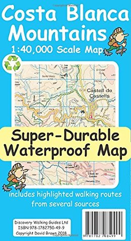 Costa Blanca Mountains Tour and Trail Map