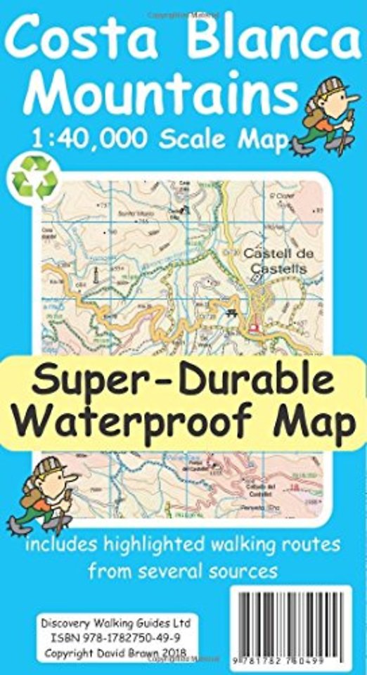 Costa Blanca Mountains Tour and Trail Map