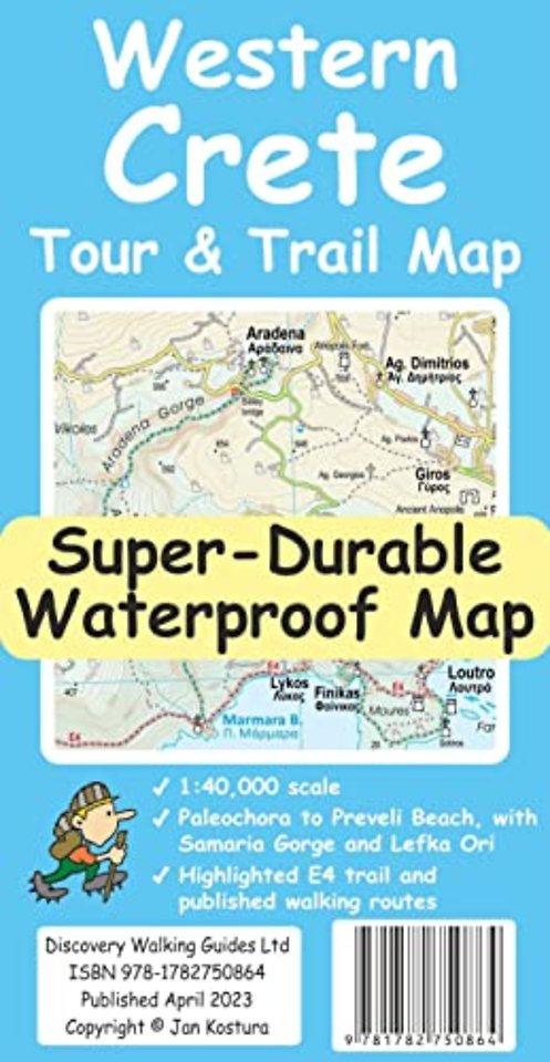 Western Crete Tour & Trail Super-Durable Map
