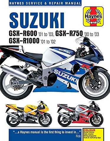 Suzuki GSX-R600 (01 - 03), GSX-R750 (00 - 03), GSX-R1000 (01 - 02) Haynes Repair Manual