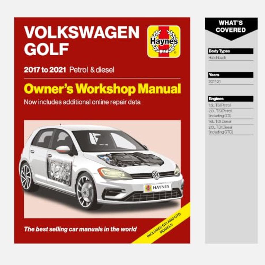 Volkswagen Golf 2017 to 2021 Petrol & Diesel – Owners Workshop Manual – Now includes additional online repair data