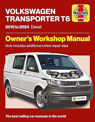 Volkswagen Transporter T6 2015 to 2024 Diesel – Owners Workshop Manual – Now includes additional online repair data