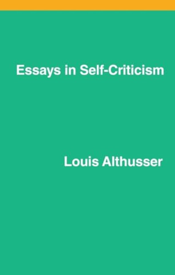 Essays on Self-Criticism