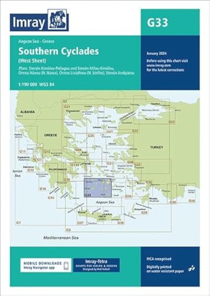 G33 Southern Cyclades (West Sheet)
