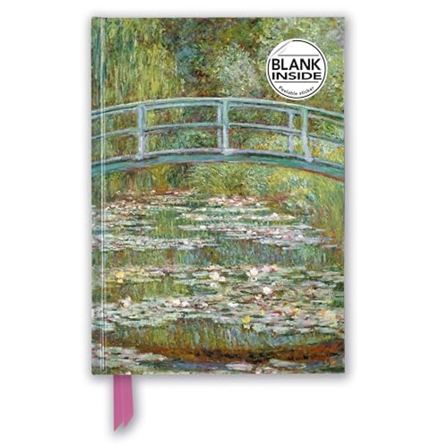 Claude Monet: Bridge over a Pond of Water Lilies (Foiled Blank Journal)