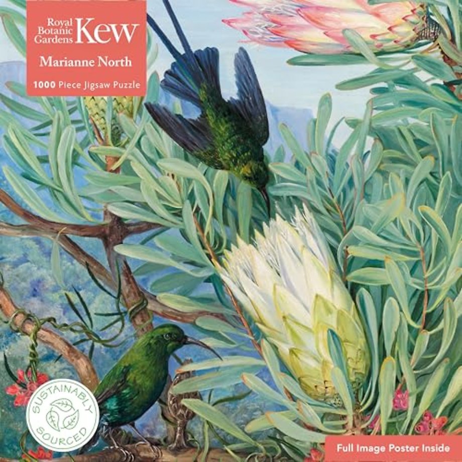 Adult Sustainable Jigsaw Puzzle Kew Gardens: Marianne North: Honeyflowers and Honeysuckers