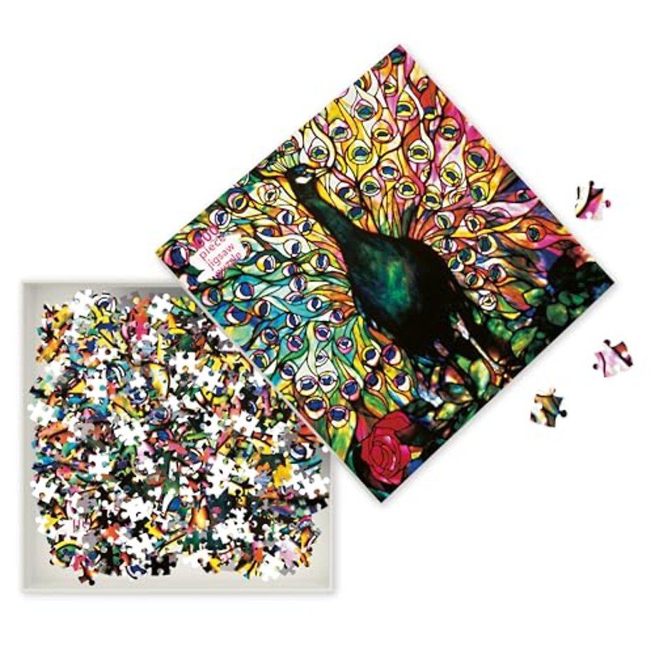 Adult Jigsaw Puzzle Louis Comfort Tiffany: Displaying Peacock