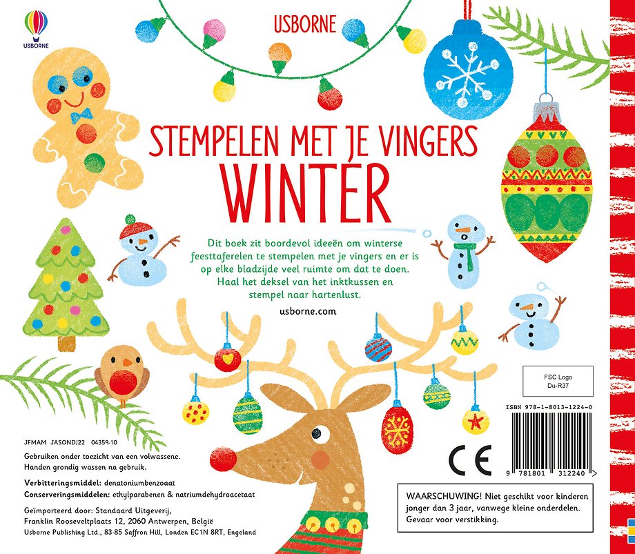 Stempelen met je vingers Winter