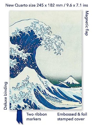 Katsushika Hokusai: The Great Wave (Foiled Quarto Journal)