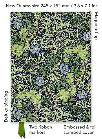 William Morris: Seaweed (Foiled Quarto Journal)