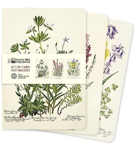 Royal Botanic Garden Edinburgh Set of 3 Midi Notebooks