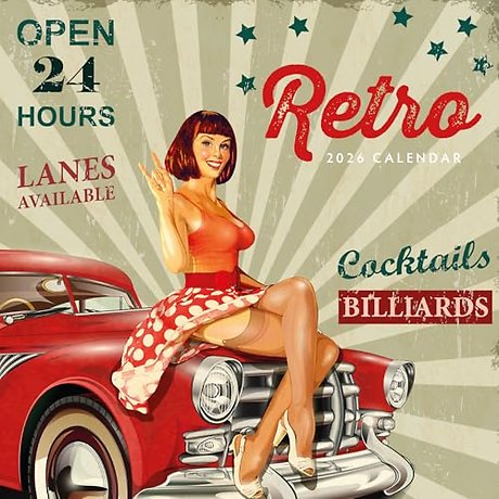 Retro 2026 Square Wall Calendar