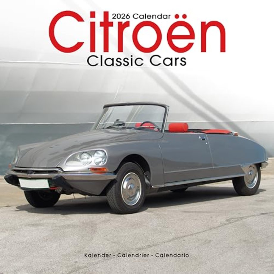 Citroen Classic Cars Calendar 2026  Square Car Wall Calendar - 16 Month